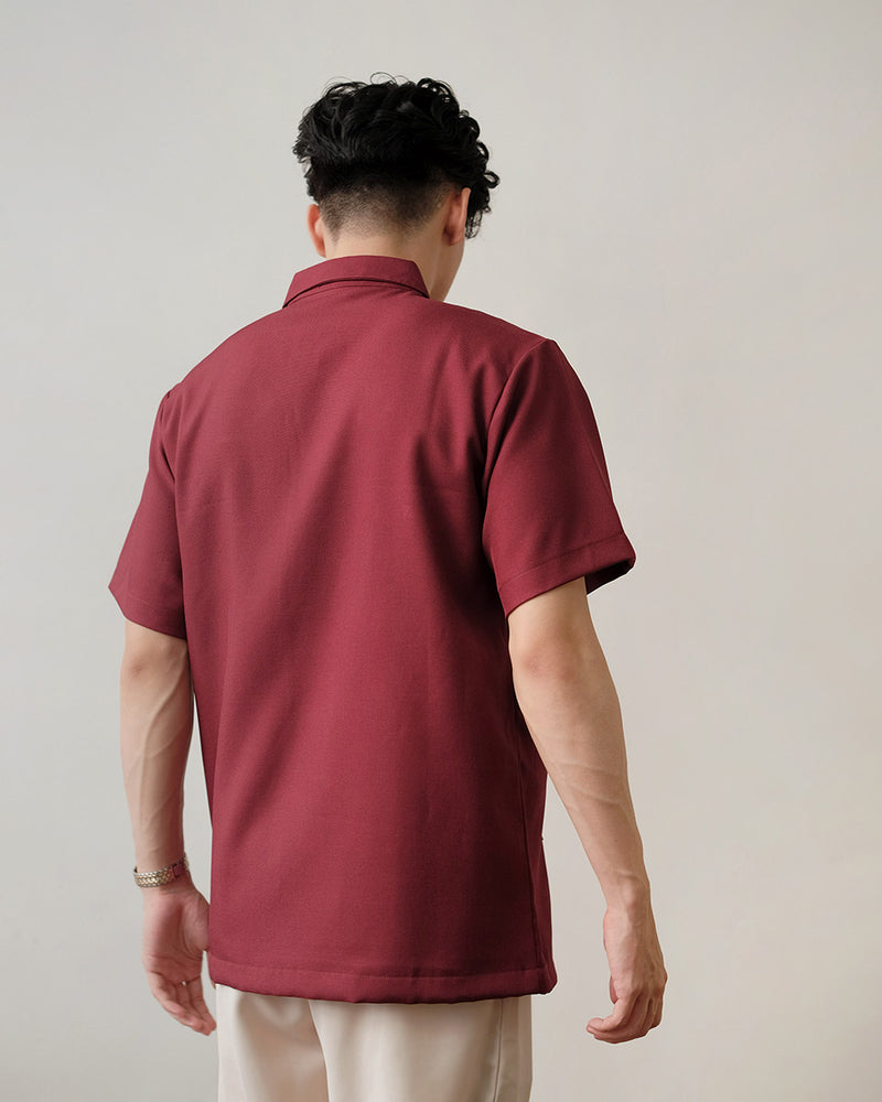 Mr. Lucky Qipao in Maroon