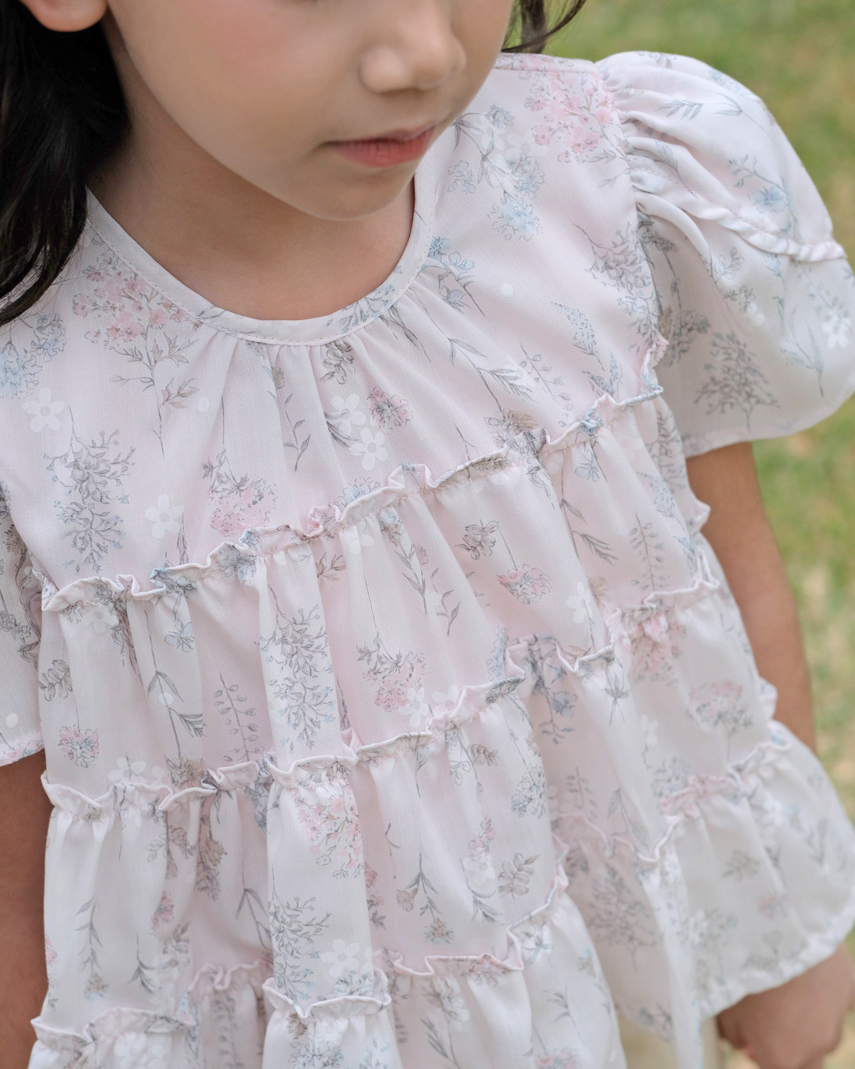 Sofia Ruffle Blouse in Soft Pink