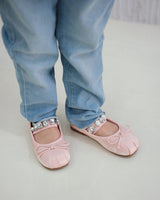 Cassia Crystal Ballerina Shoes in Pink