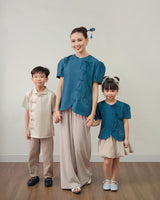 Lucky Boy Qipao in Oat