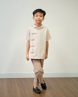 Lucky Boy Qipao in Oat