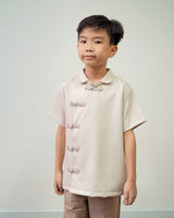 Lucky Boy Qipao in Oat