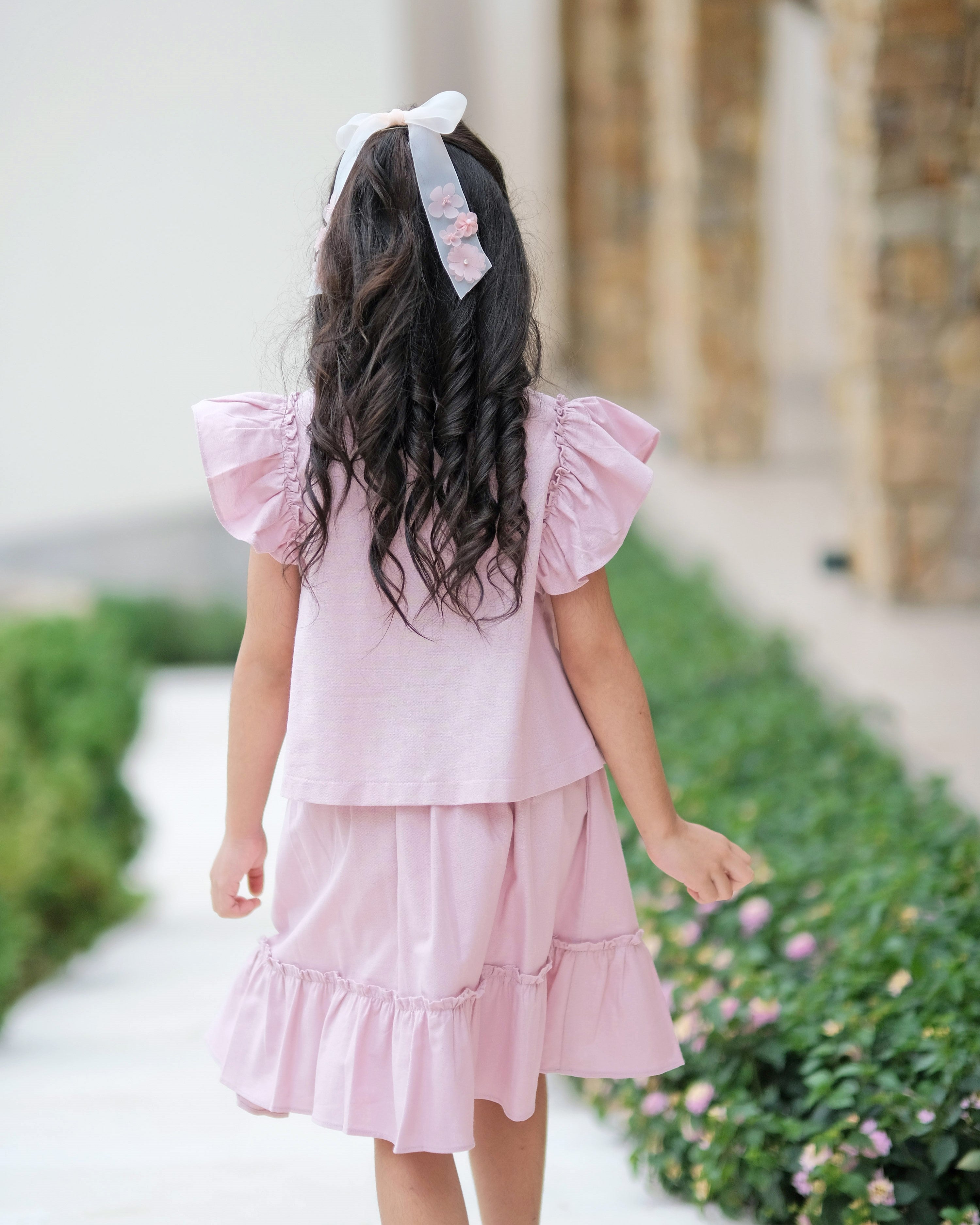 Nina Midi Skirt in Pink