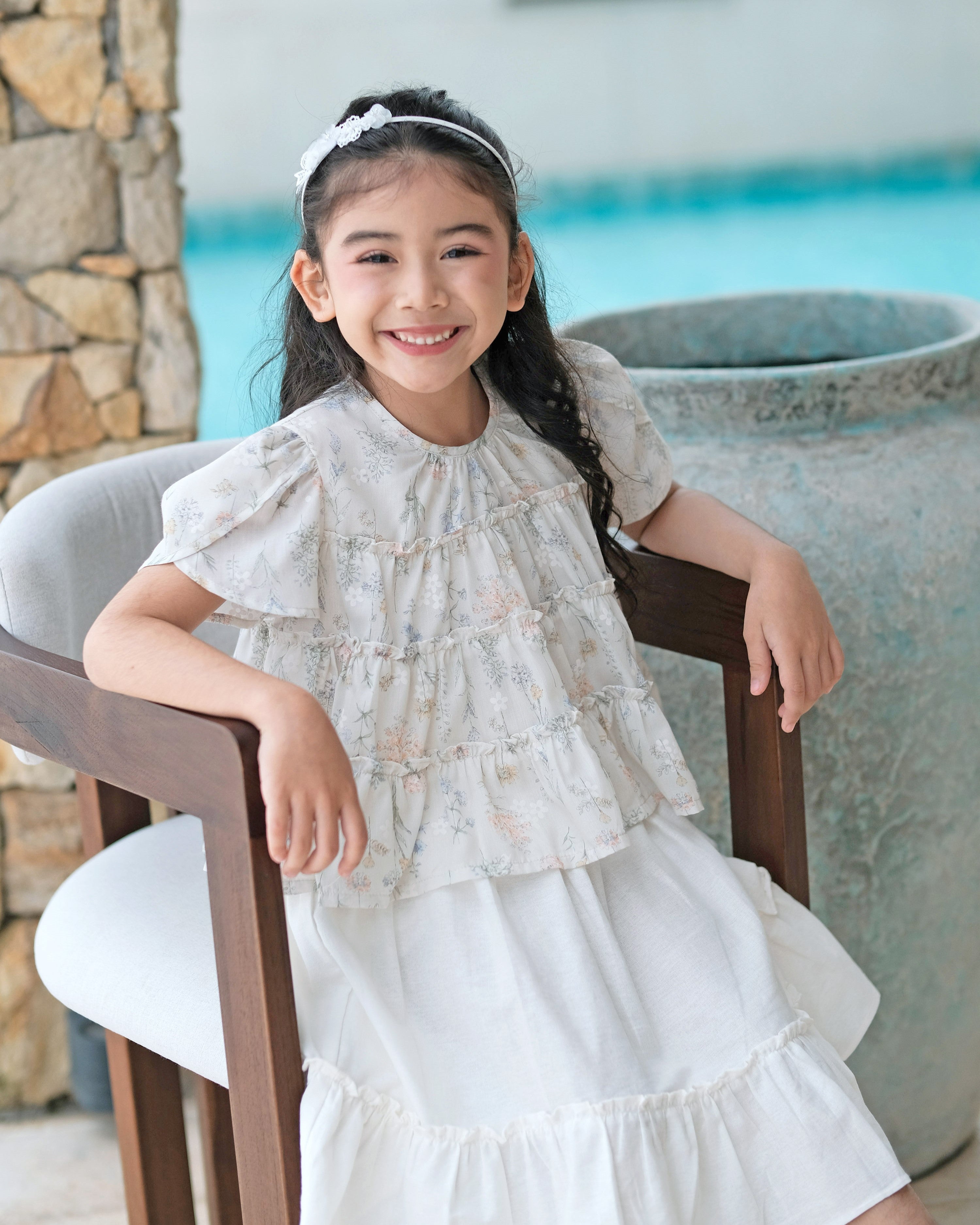 Sofia Ruffle Blouse in Soft Green