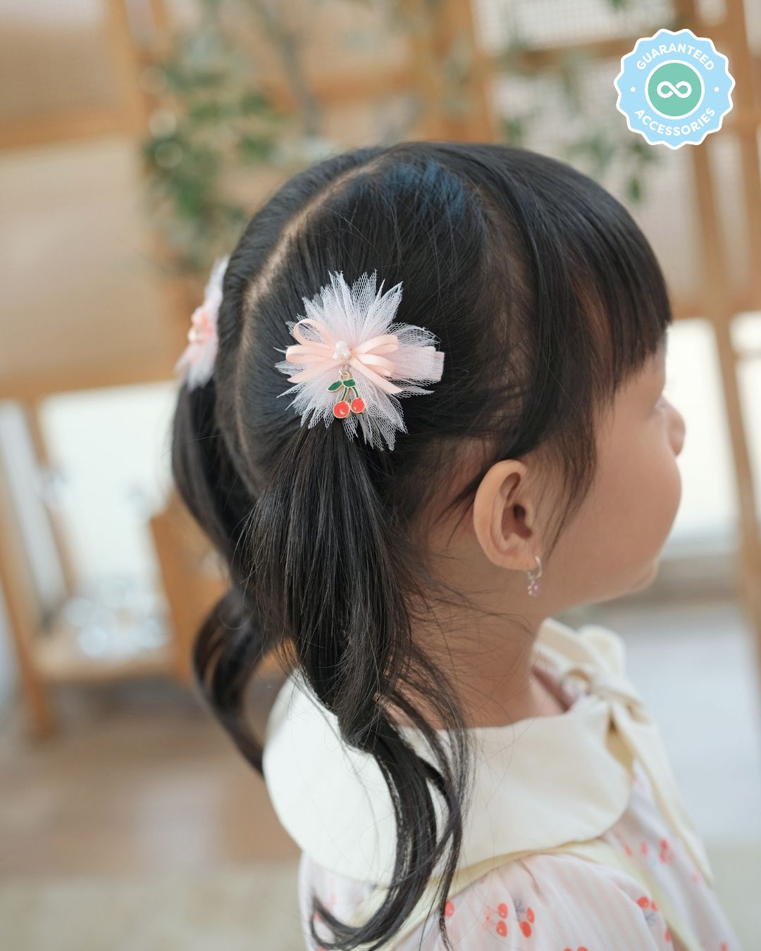 Harvest Tulle Hairpin in Pink
