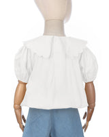 Manuela Scallop Blouse in White